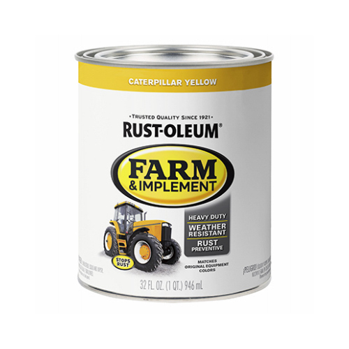 Rust-Oleum 280163 SPECIALTY 7449502 Farm Equipment Enamel, Caterpillar Yellow, 1 qt Can