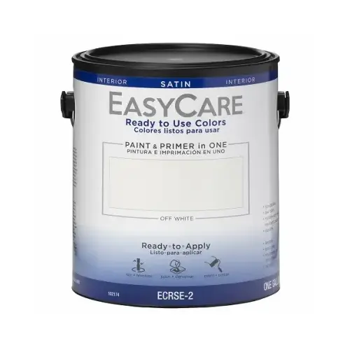 Ready to Use Colors Interior Satin Acrylic Latex Paint, Off White, Gallon