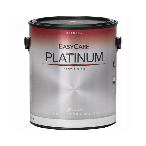 Platinum Interior Latex Paint & Primer, Pure White Flat Pastel Base, 1-Gallon