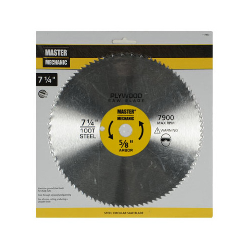 Master Mechanic 117853 Circular Saw Panel Blade, 100-Tooth x 7-1/4-In.