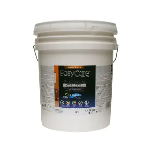 Platinum Interior Paint & Primer + Stain Blocker, Eggshell Tint Base Latex, 5 Gallons