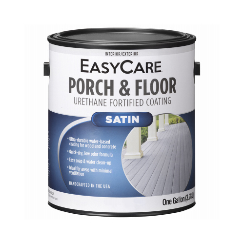 Exterior Satin Porch & Floor Coating, Urethane Fortified, Light Gray, 1-Gallon