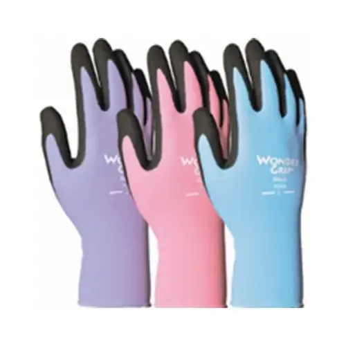 Radians WG1850ACM Bellingham Wonder Grip Nitrile Garden Gloves, Assorted Colors, Women's M