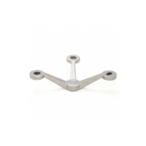 Brushed Stainless Mini-Post Mount 3-Arm Spider Fitting