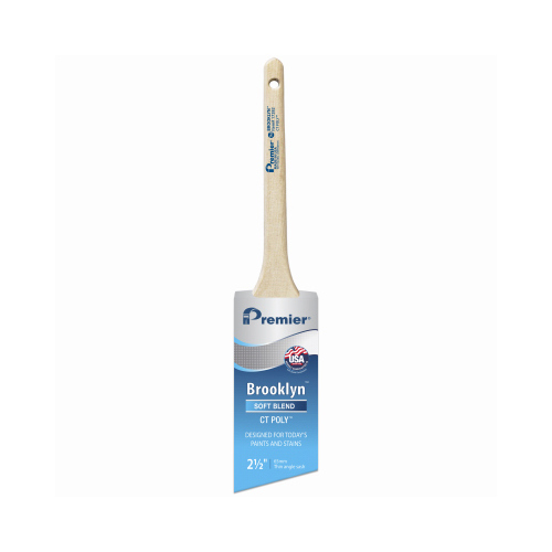 Brooklyn Paint Brush, 2-1/2 in W, Thin Angle Sash Brush, 2-3/4 in L Bristle, Polyester Bristle
