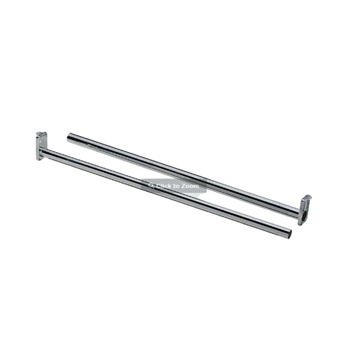 Adjustable Steel Closet Rod, Chrome, 48 to 72 In.