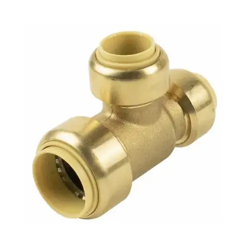 ProLine 3/4 In. PF x 1/2 In. PF x 1/2 In. PF Brass Push Fit Reducing Tee