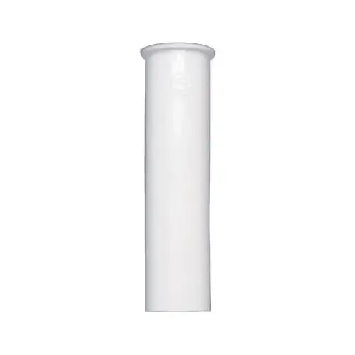 1-1/2 In. x 6 In. White Plastic Flanged Sink Tailpiece