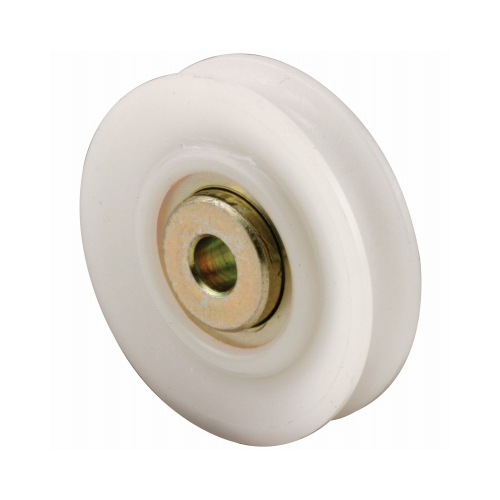 Patio Door Nylon Roller, Steel Ball Bearings, 1-11/16-In. Diam., 7/16-In. Wide Pair