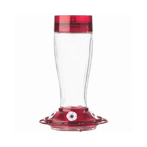 Big Gulp Hummingbird Feeder, Glass Bottle, 40-oz. Red/Yellow