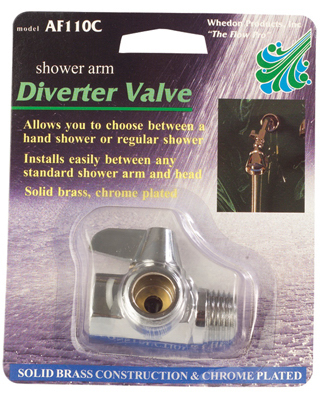 Whedon AF110C Shower Arm Diverter, Lever Style, Chrome-Plated Brass