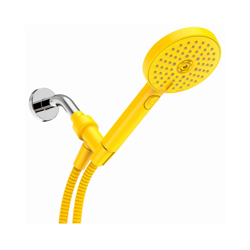 3-Spray Handheld Shower Head, Yellow, 5-In.