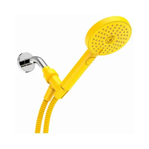 3-Spray Handheld Shower Head, Yellow, 5-In.