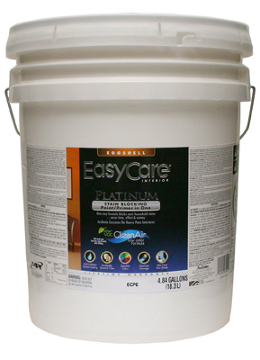 TRUE VALUE MFG COMPANY ECPFD-5G Platinum Interior Paint & Primer + Stain Blocker, Deep Base Flat Latex, 5 Gallons