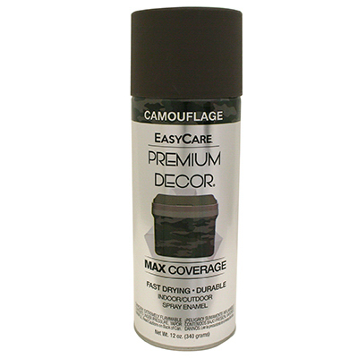 TRUE VALUE MFG COMPANY PDS183-AER Premium Decor Spray Paint, Camouflage Flat Dark Brown, 12-oz.