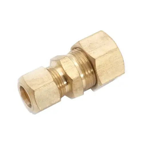 Tube Reducing Union, 3/8 x 1/4 in, Compression, Brass