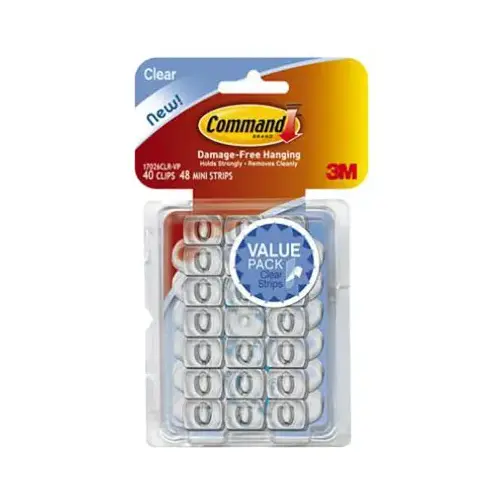 Clear Decorating Clips Value Pack, 40 Clips, 48 Strips