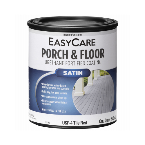 TRUE VALUE MFG COMPANY USF4QTXCP4 Porch & Floor Coating, Tile Red