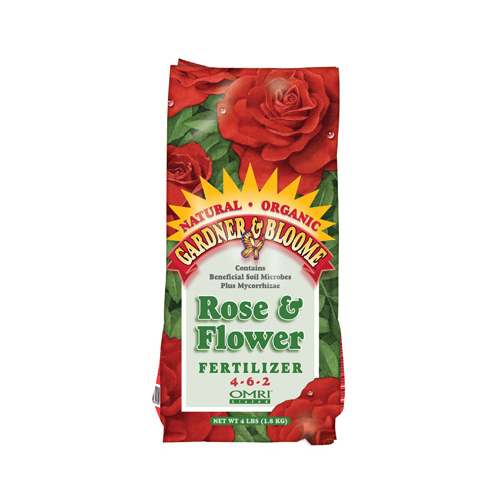 Rose & Flower Fertilizer, 4-6-2 Formula, 4-Lbs.