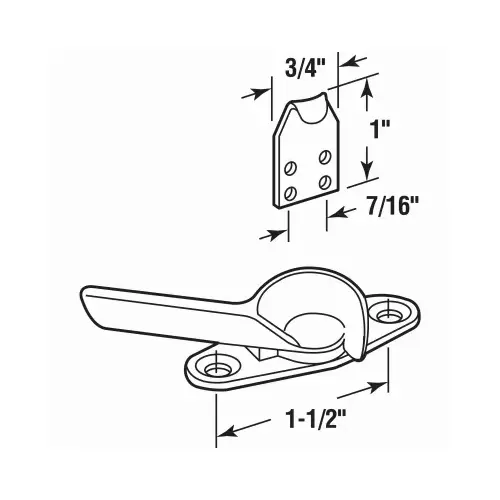 Sliding Window Cam Latch with Keepers, Diecast Zinc, Fits Daryl Windows pair