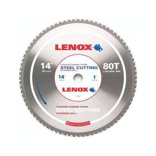 Lenox 21891ST140080CT Metal-Cutting Circular Saw Blade, 80-Tooth x 14-In.