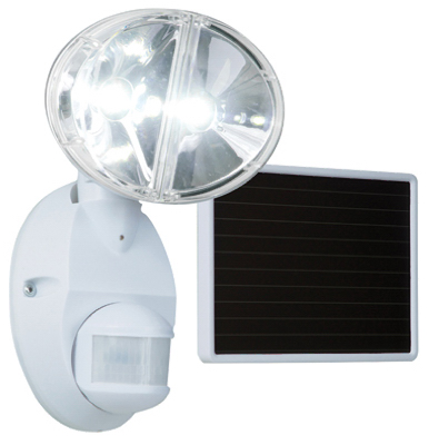 Cooper Lighting MSLED180W LED Solar Flood Light, Motion-Activated, White