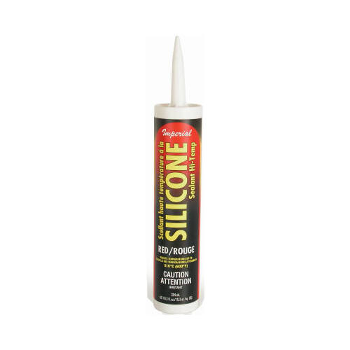 IMPERIAL KK0205 Silicone Sealant, Paste, Red, 10.3 oz Cartridge