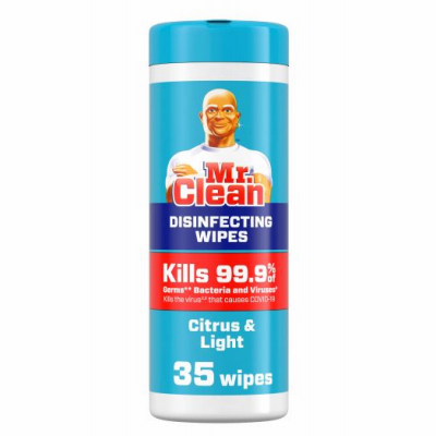 MR. CLEAN 66258 Disinfecting Wipes, Citrus Scent, 35 Count