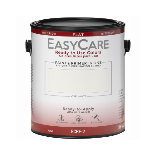 Ready To Use Colors Paint & Primer, Interior Flat Acyrlic, Off White, Gallon