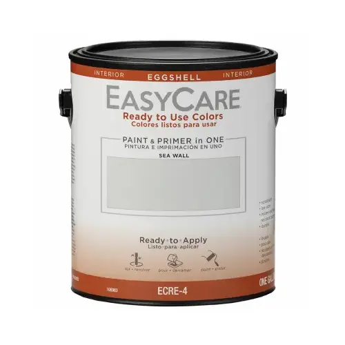 Ready To Use Interior Paint & Primer In One, Eggshell Acyrlic, Sea Wall, 1-Gallon