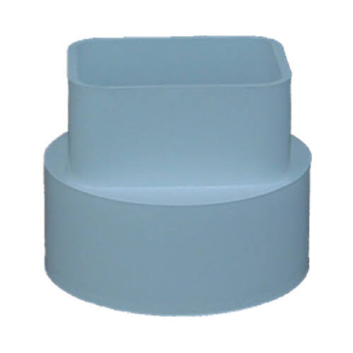 PVC Pipe Sewer To Downspout Adapter, 4-In.