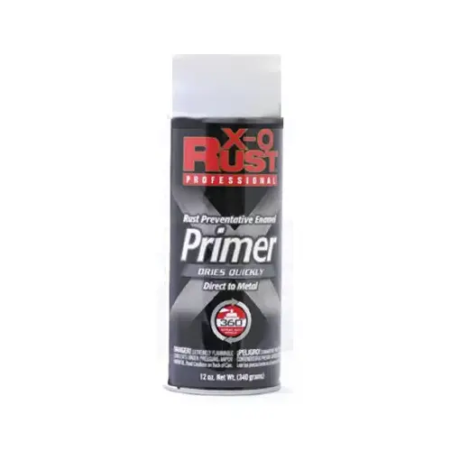 X-O Rust Anti-Rust Spray Primer, White, 12 oz.