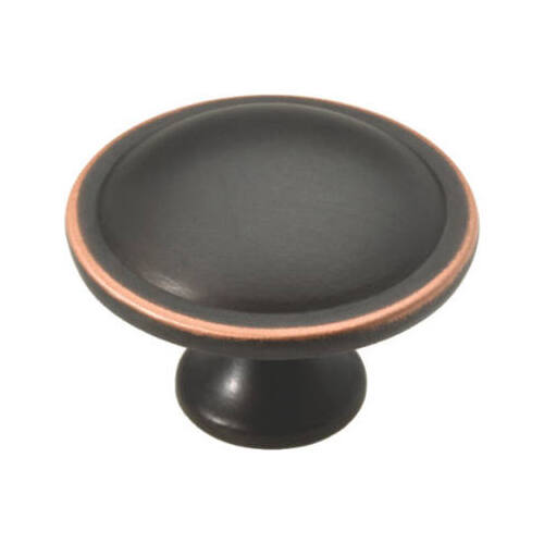 Contempo Cabinet Knobs, Bronze With Copper, 1-1/2-In - pack of 10