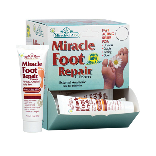 Miracle of Aloe 05026 Foot Repair Cream, 60% Aloe, 1-oz.