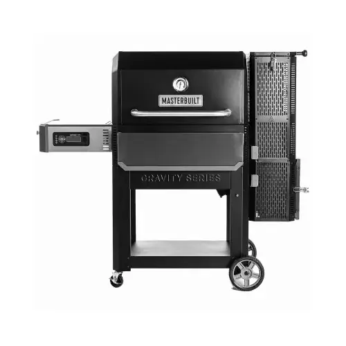Masterbuilt MB20041220 DigitalFan Gravity Digital Charcoal Grill and Smoker, Charcoal, Iron/Steel, Black