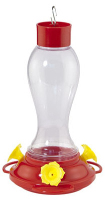 Audubon 24122 Bird Feeder, Hummingbird, Plastic Bottle, 18-oz.