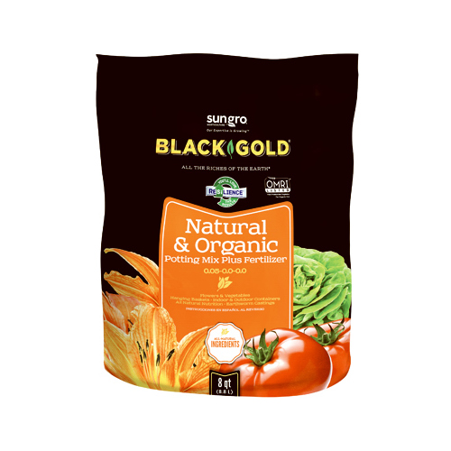 SUN GRO HORTICULTURE 1402040.Q08P BLACK GOLD Potting Mix, Granular, Brown/Earthy, 240 Bag