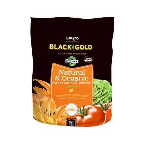 SUN GRO HORTICULTURE 1402040.Q08P BLACK GOLD Potting Mix, Granular, Brown/Earthy, 240 Bag