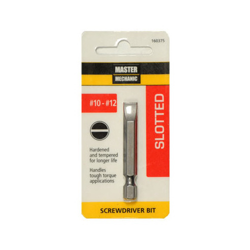 Slotted Screwdriver Power Bit, #10-12, 2-In.