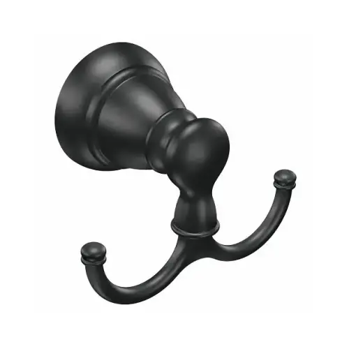 Moen Y2603BL Banbury Double Robe Hook, Matte Black