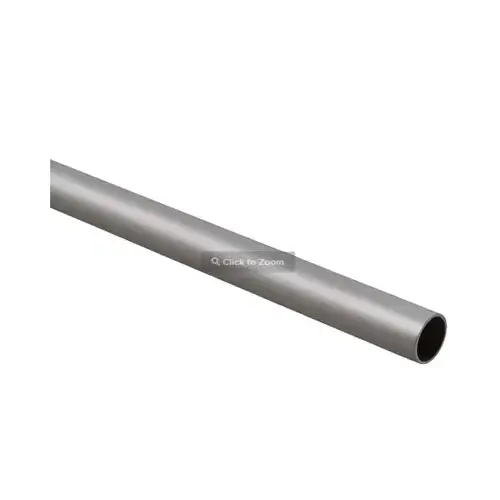 Steel Closet Rod, Satin Nickel, 6 Ft.