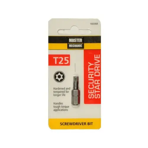 Torx Security Bit, TX25, 1-In.