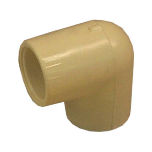 Pipe Elbow, 1/2 in, Female x Solvent Weld, 90 deg Angle, CPVC, 40 Schedule, 140 psi Pressure