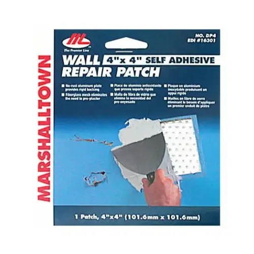 Drywall Patch Kit, 4 x 4-In.