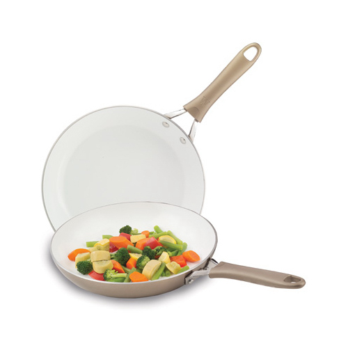 Pure Living Saute Pan Set, Ceramic Finish, 8 & 10-In.