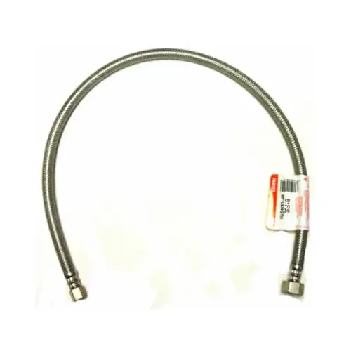 Fluidmaster B1F30 Water Supply Connector, 3/8 x 1/2 in, Compression x FIP, Polymer/Stainless Steel