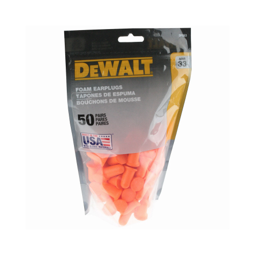 Radians DPG63BG50 Disposable Foam Earplugs, NRR 33, 50-Prs - pack of 50