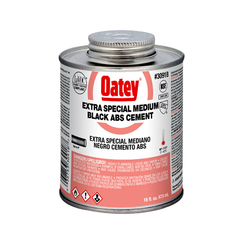 Black ABS Pipe Cement, 16-oz.