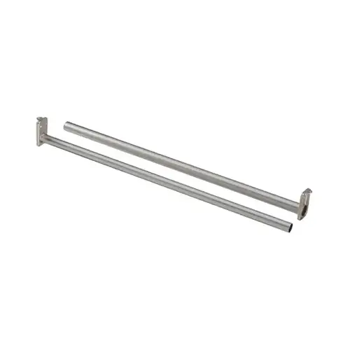 Adjustable Steel Closet Rod, Satin Nickel, 48 to 72 In.