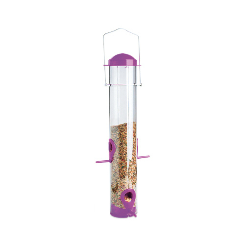 Wild Bird & Finch Tube Feeder, Assorted Colors, 1.25-Lb.